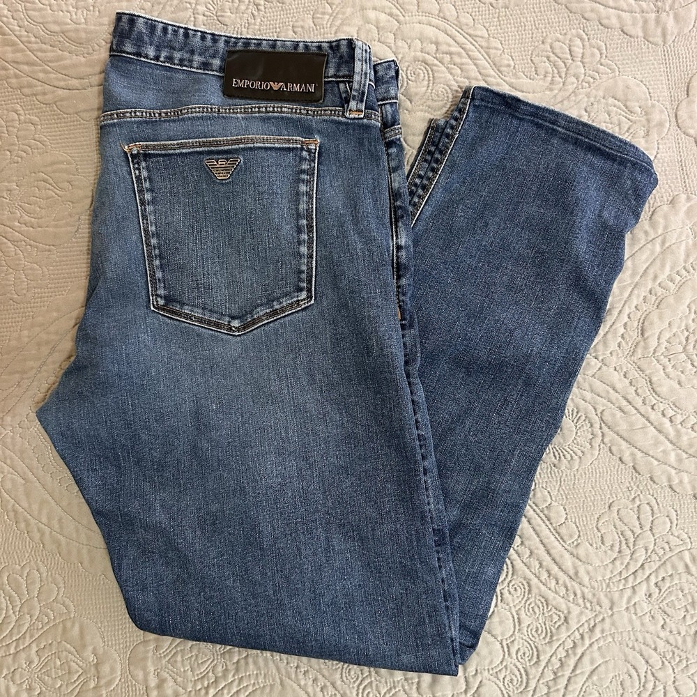 Emporio Armani EVA CAPRI Short Italy Slim Fit Jeans Rocker Luxury W36 Authentic